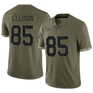 Nike Rhett Ellison Men's Limited New York Giants Olive 2022 Salute To Service Jersey