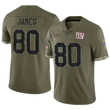 Nike Richie James Men's Limited New York Giants Olive 2022 Salute To Service Jersey