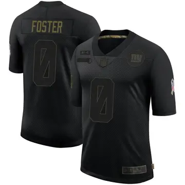 Nike Robert Foster Men's Limited New York Giants Black 2020 Salute To Service Retired Jersey