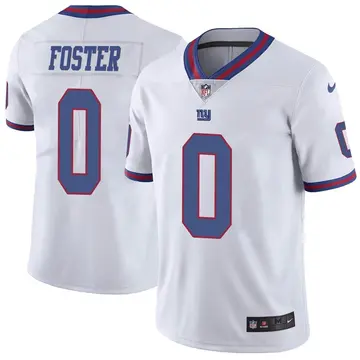 Nike Robert Foster Men's Limited New York Giants White Color Rush Jersey