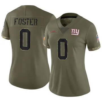 Nike Robert Foster Women's Limited New York Giants Olive 2022 Salute To Service Jersey