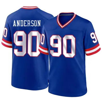Nike Ryder Anderson Men's Game New York Giants Royal Classic Jersey