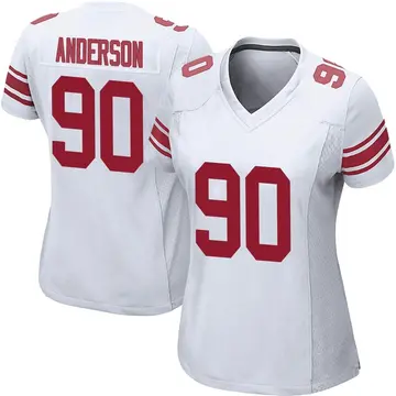 Nike Ryder Anderson Women's Game New York Giants White Jersey