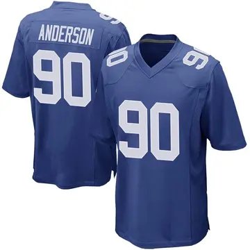 Nike Ryder Anderson Youth Game New York Giants Royal Team Color Jersey