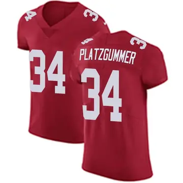 Nike Sandro Platzgummer Men's Elite New York Giants Red Alternate Vapor Untouchable Jersey