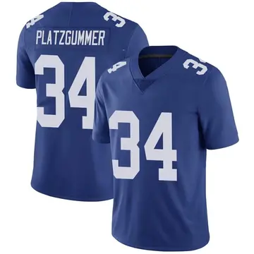 Nike Sandro Platzgummer Men's Limited New York Giants Royal Team Color Vapor Untouchable Jersey