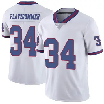 Nike Sandro Platzgummer Men's Limited New York Giants White Color Rush Jersey