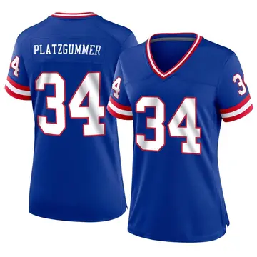 Nike Sandro Platzgummer Women's Game New York Giants Royal Classic Jersey