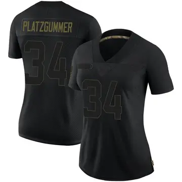 Nike Sandro Platzgummer Women's Limited New York Giants Black 2020 Salute To Service Jersey