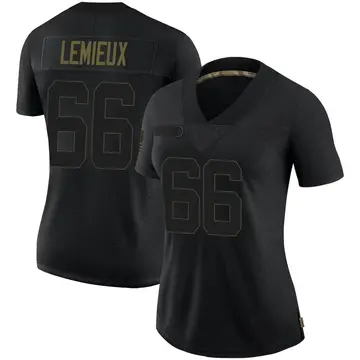 Nike Shane Lemieux Women's Limited New York Giants Black 2020 Salute To Service Jersey