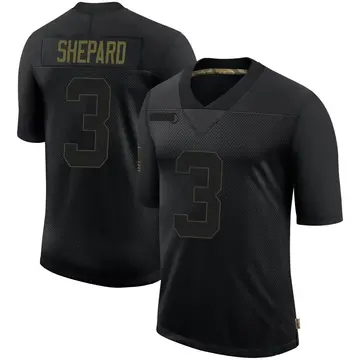 Nike Sterling Shepard Men's Limited New York Giants Black 2020 Salute To Service Retired Jersey