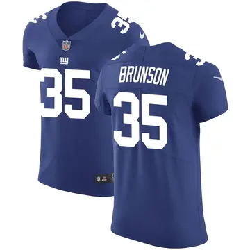 Nike TJ Brunson Men's Elite New York Giants Royal Team Color Vapor Untouchable Jersey