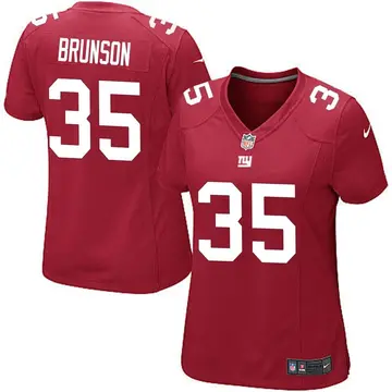 Nike TJ Brunson Women's Game New York Giants Red Alternate Jersey