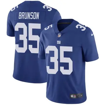 Nike TJ Brunson Youth Limited New York Giants Royal Team Color Vapor Untouchable Jersey