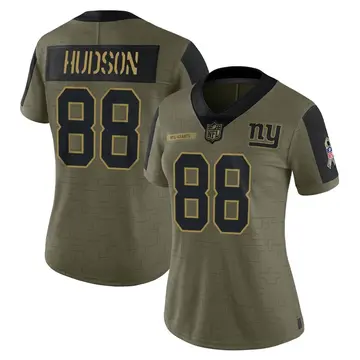 Nike Tanner Hudson Women's Limited New York Giants Olive 2021 Salute To Service Jersey