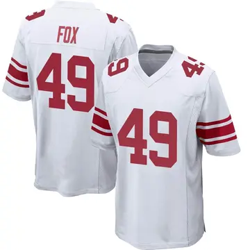 Nike Tomon Fox Men's Game New York Giants White Jersey