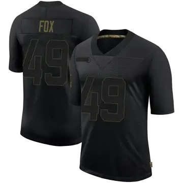 Nike Tomon Fox Men's Limited New York Giants Black 2020 Salute To Service Retired Jersey
