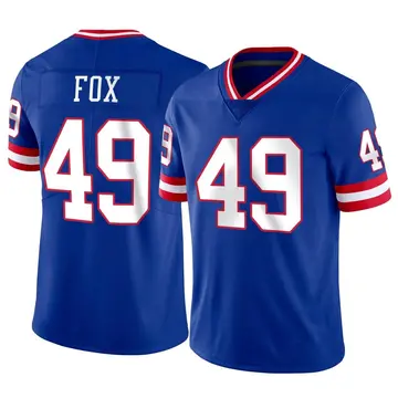 Nike Tomon Fox Men's Limited New York Giants Classic Vapor Jersey