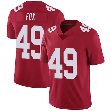 Nike Tomon Fox Men's Limited New York Giants Red Alternate Vapor Untouchable Jersey