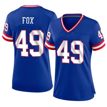 Nike Tomon Fox Women's Game New York Giants Royal Classic Jersey