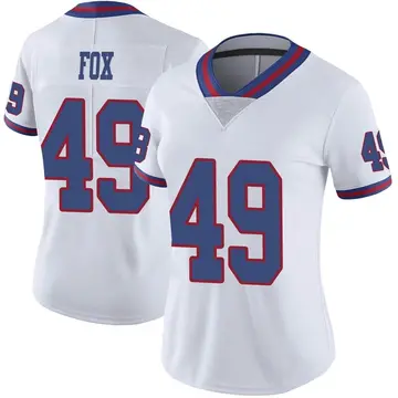 Nike Tomon Fox Women's Limited New York Giants White Color Rush Jersey