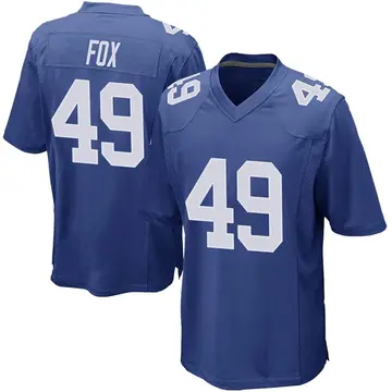 Nike Tomon Fox Youth Game New York Giants Royal Team Color Jersey