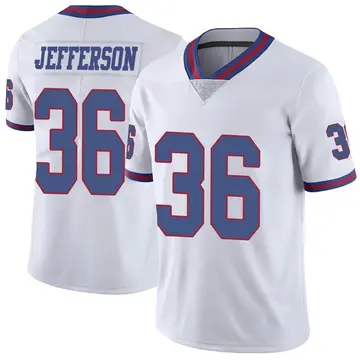 Nike Tony Jefferson Men's Limited New York Giants White Color Rush Jersey