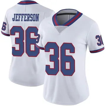 Nike Tony Jefferson Women's Limited New York Giants White Color Rush Jersey