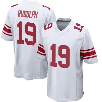 Nike Travis Rudolph Men's Game New York Giants White Jersey