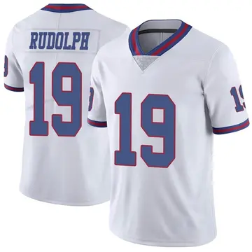 Nike Travis Rudolph Men's Limited New York Giants White Color Rush Jersey