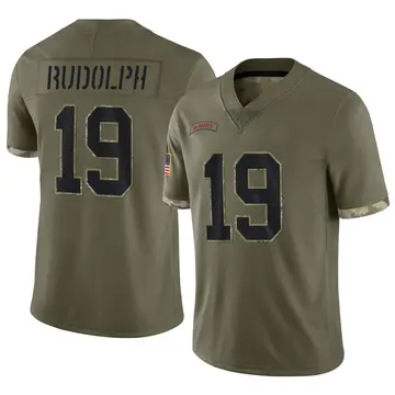 Nike Travis Rudolph Youth Limited New York Giants Olive 2022 Salute To Service Jersey