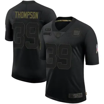Nike Trenton Thompson Men's Limited New York Giants Black 2020 Salute To Service Retired Jersey