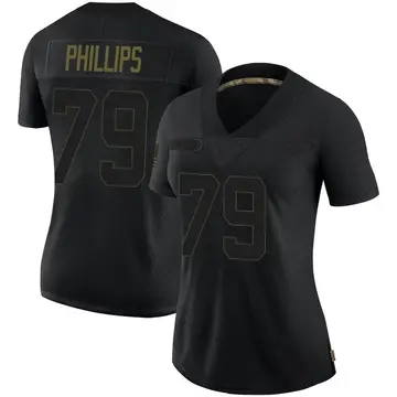 Nike Tyre Phillips Women's Limited New York Giants Black 2020 Salute To Service Jersey
