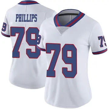 Nike Tyre Phillips Women's Limited New York Giants White Color Rush Jersey