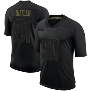 Nike Vernon Butler Men's Limited New York Giants Black 2020 Salute To Service Retired Jersey