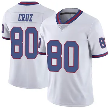 Nike Victor Cruz Men's Limited New York Giants White Color Rush Jersey
