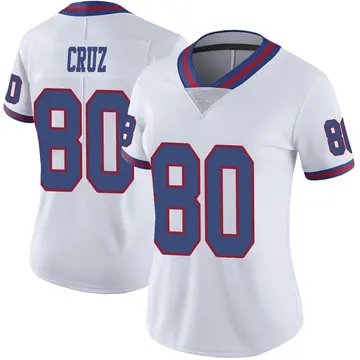 Nike Victor Cruz Women's Limited New York Giants White Color Rush Jersey