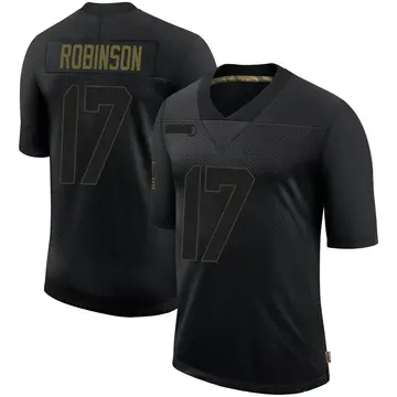 Nike Wan'Dale Robinson Men's Limited New York Giants Black 2020 Salute To Service Retired Jersey