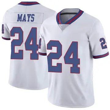 Nike Willie Mays Men's Limited New York Giants White Color Rush Jersey
