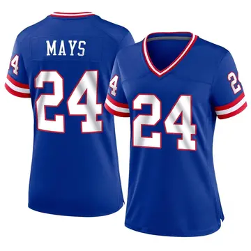 Nike Willie Mays Women's Game New York Giants Royal Classic Jersey
