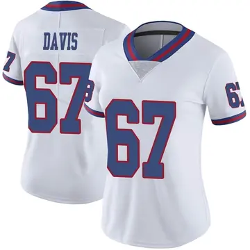 Nike Wyatt Davis Women's Limited New York Giants White Color Rush Jersey
