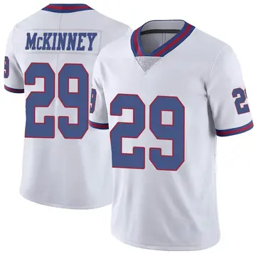 Nike Xavier McKinney Men's Limited New York Giants White Color Rush Jersey