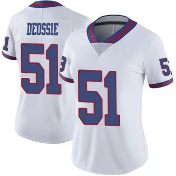 Nike Zak DeOssie Women's Limited New York Giants White Color Rush Jersey