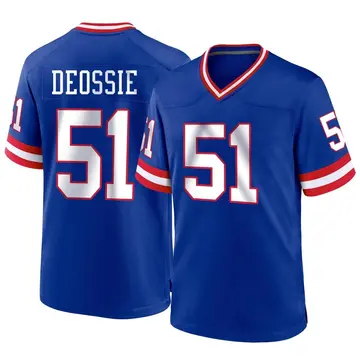 Nike Zak DeOssie Youth Game New York Giants Royal Classic Jersey